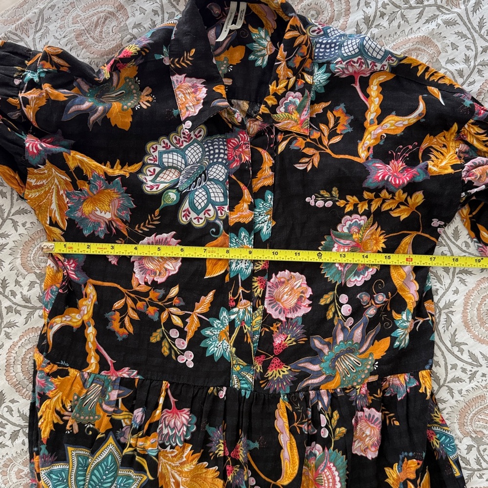 EUC Anthropologie The Carolita Tiered Shirt Dress Sz XS (also fits S & MP) - Picture 5 of 7